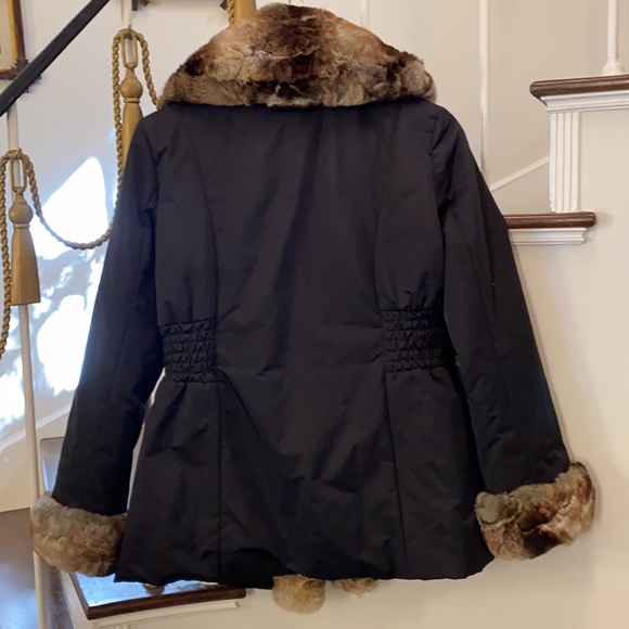 Private label rabbit- fur trimmed jacket, size 8 - Picture 5 of 9